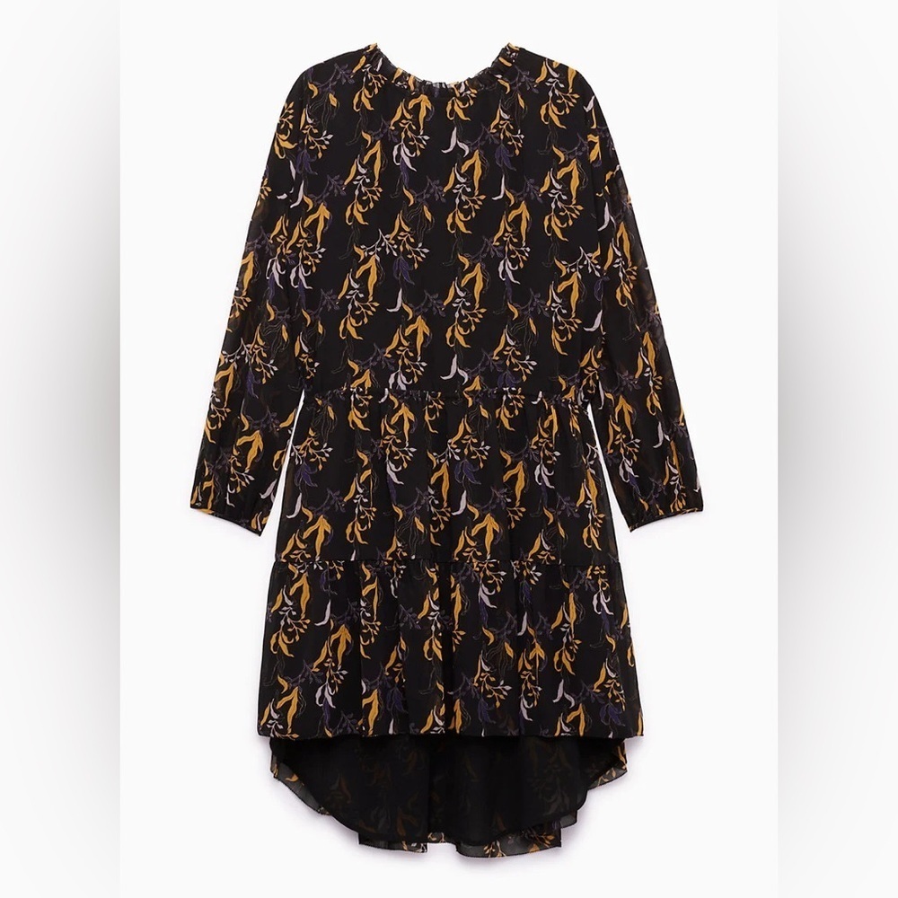 Aritzia Wilfred black floral oversized Leman dress - size 2 (Medium) - Picture 4 of 8